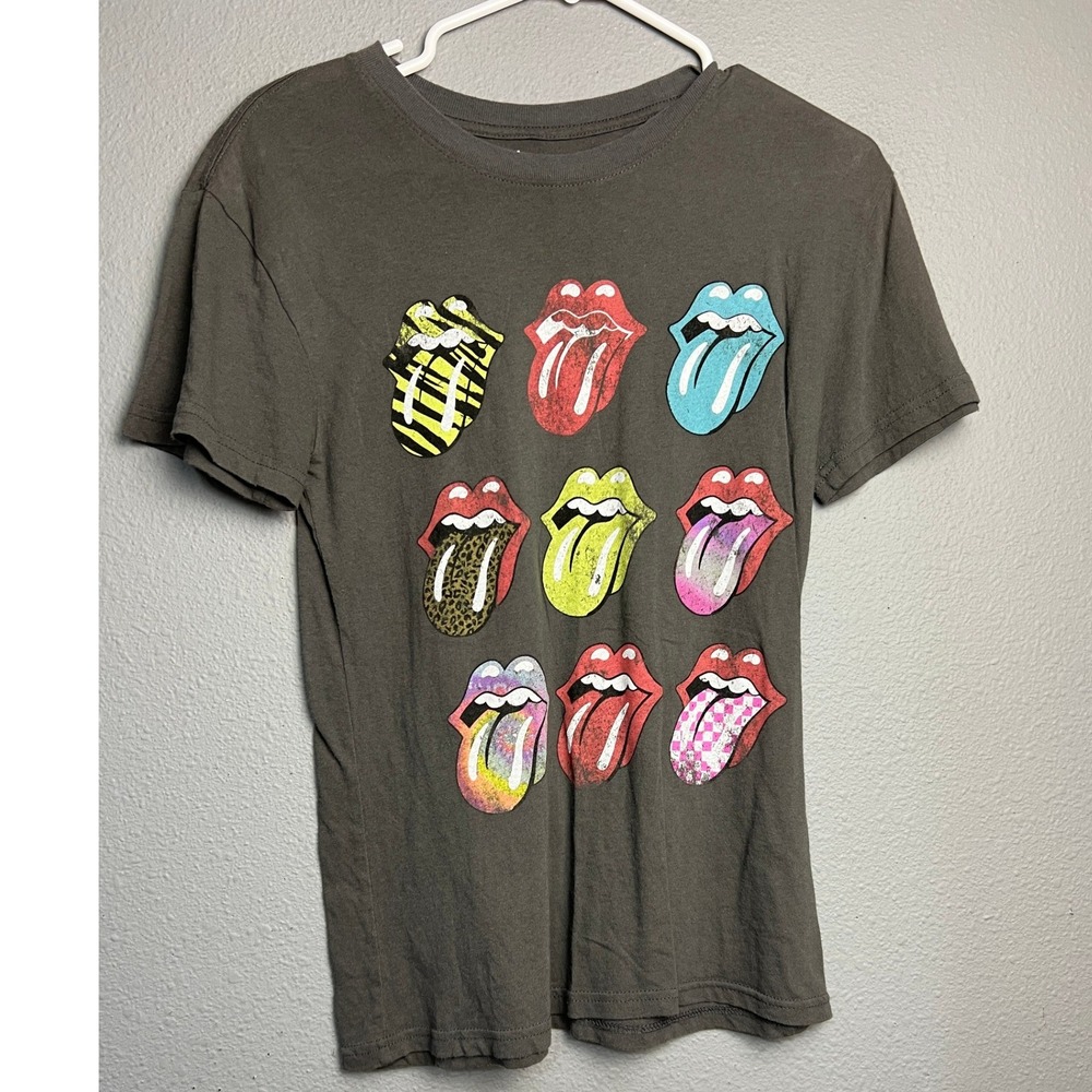 The Rolling Stones Multi Tongue Logo Graphic Cotton T-Shirt XS 2020 Band Y2K